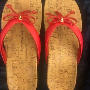 Red Vionic Sandals—Brand New in Box- size 9